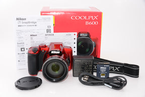 【外観特上級】Nikon デジタルカメラ COOLPIX B600 RD 光学60倍 軽量 クールピクス レッド B600RD