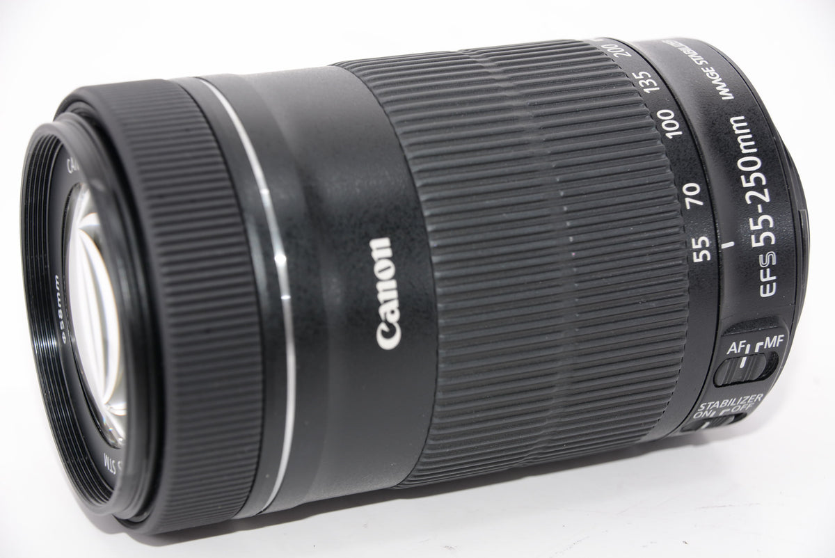 【外観特上級】Canon 望遠ズームレンズ EF-S55-250mm F4-5.6 IS STM APS-C対応 EF-S55-250ISSTM