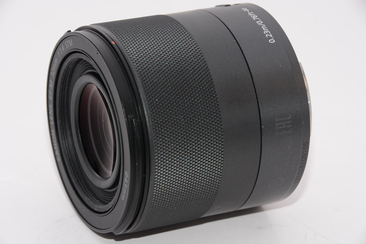 【外観特上級】Canon キヤノン 単焦点レンズ EF-M32mm F1.4 STM ミラーレス一眼対応 ブラック 全長56.5mm EF-M3214STM