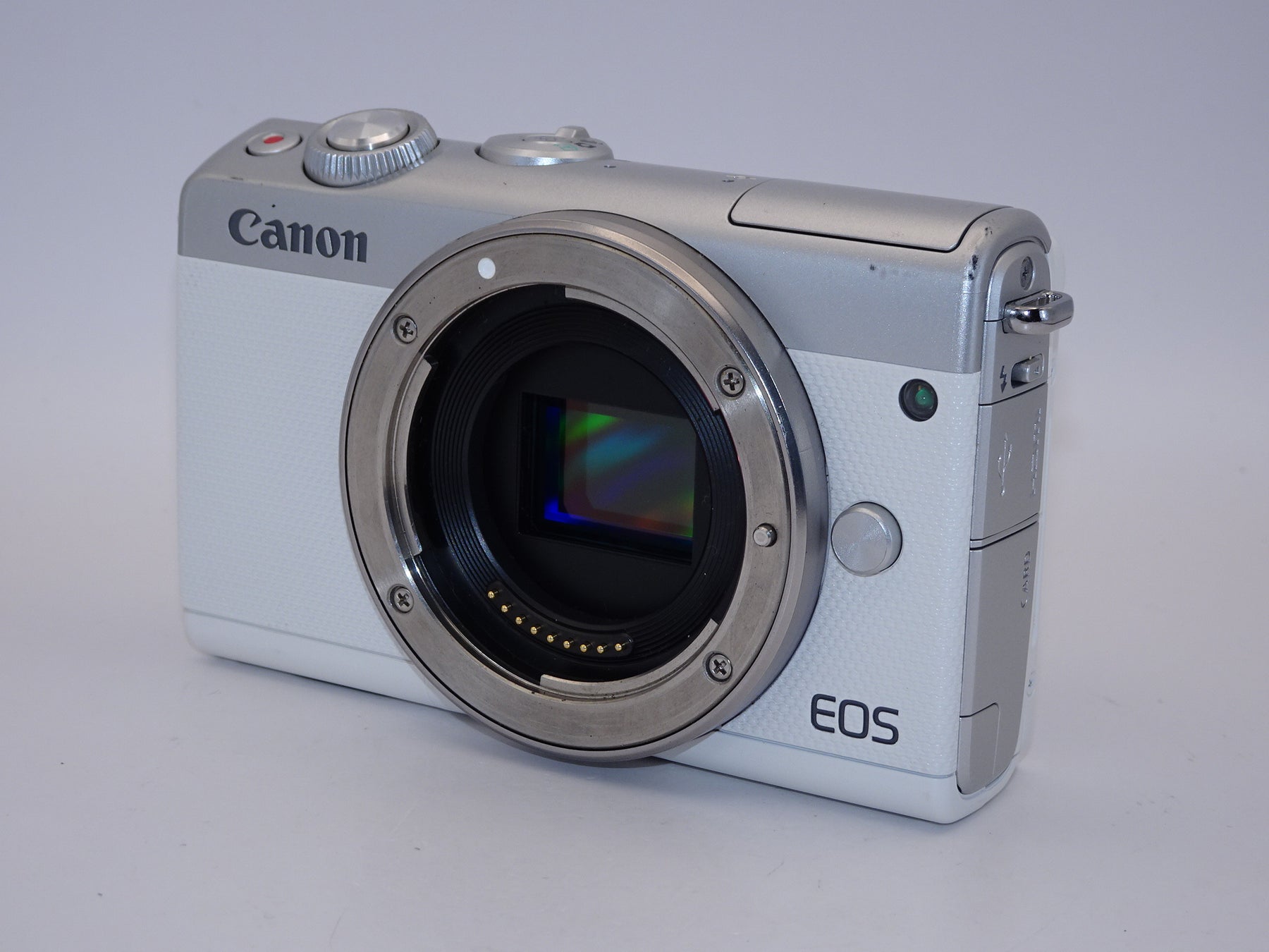 【外観特上級】Canon ミラーレス一眼カメラ EOS M100 ダブルズームキット ホワイト EOSM100WH-WZK