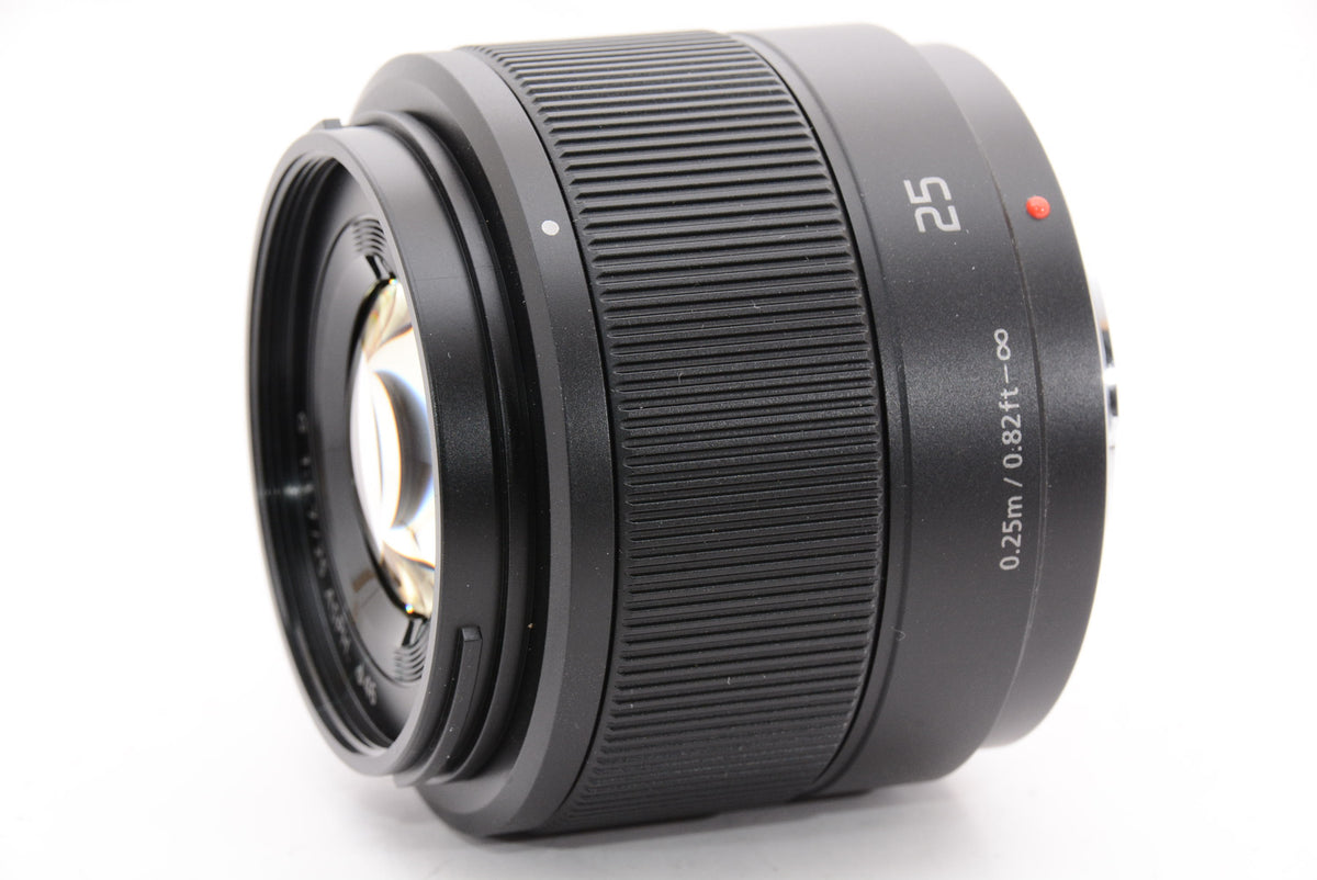 【外観特上級】パナソニック 単焦点レンズ マイクロフォーサーズ用 ルミックス G 25mm/ F1.7 ASPH. ブラック H-H025-K