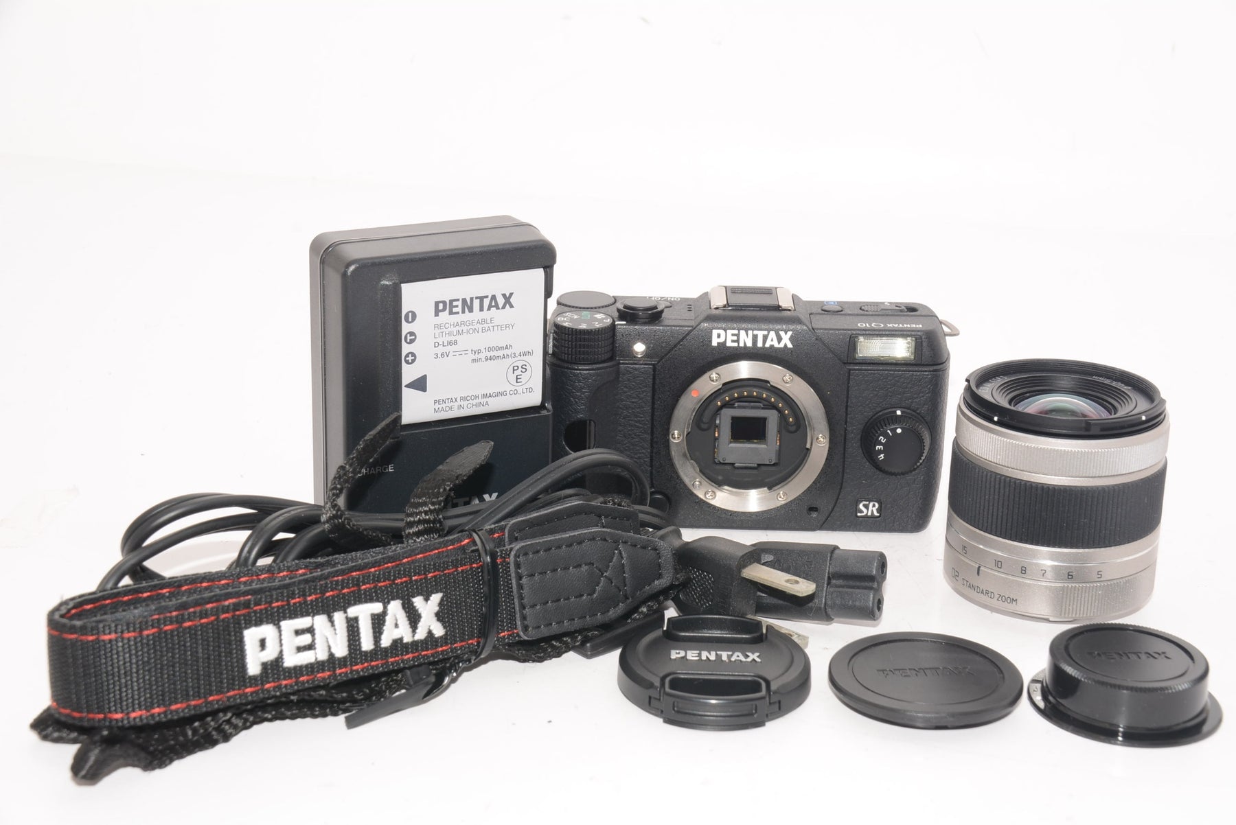 【外観特上級】PENTAX デジタルミラーレス一眼 Q10 ズームレンズキット [標準ズーム 02 STANDARD ZOOM] ブラック Q10 LENSKIT BLACK 12129