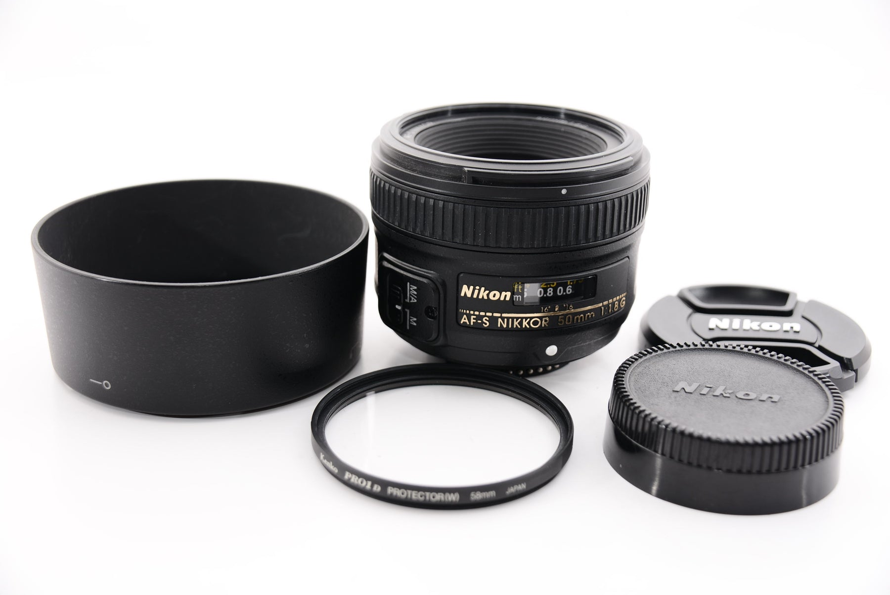 Nikon AF-S 50mm f 1.8G 単焦点レンズ レンズフードなし - レンズ(単焦点)