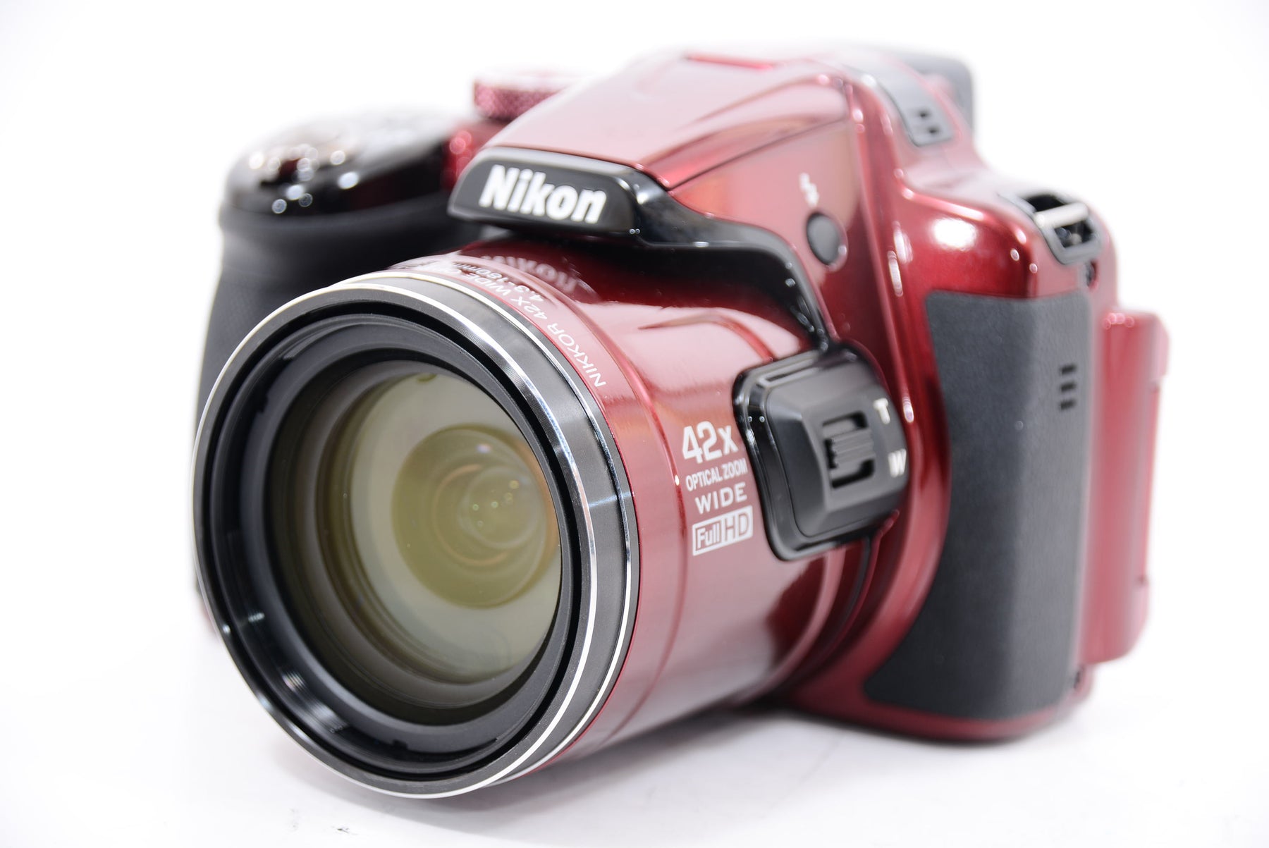 【外観特上級】Nikon デジタルカメラ COOLPIX P520 光学42倍ズーム バリアングル液晶 レッド P520RD