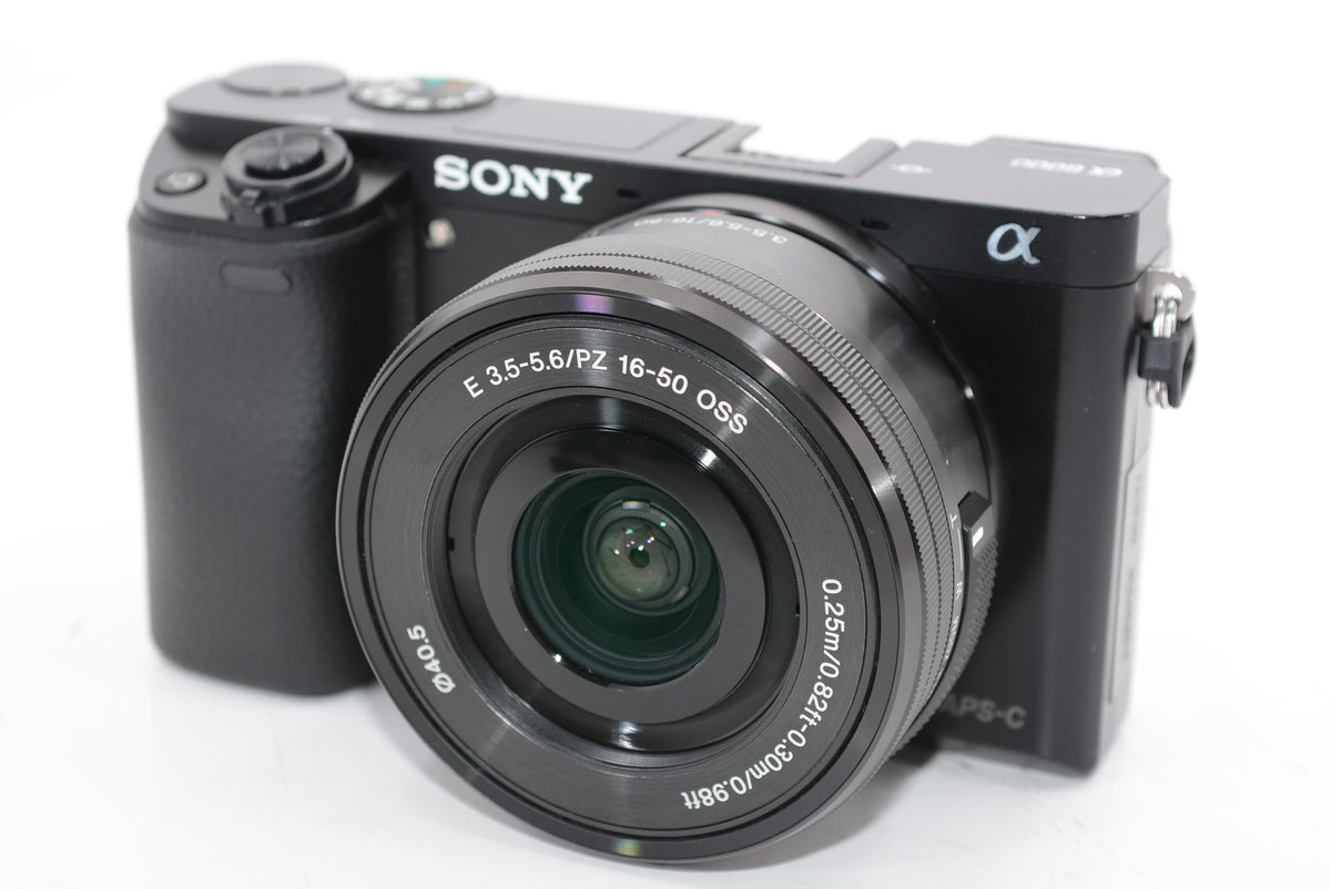 【外観特上級】SONY ミラーレス一眼 α6000 パワーズームレンズキット E PZ 16-50mm F3.5-5.6 OSS ブラック ILCE-6000L B