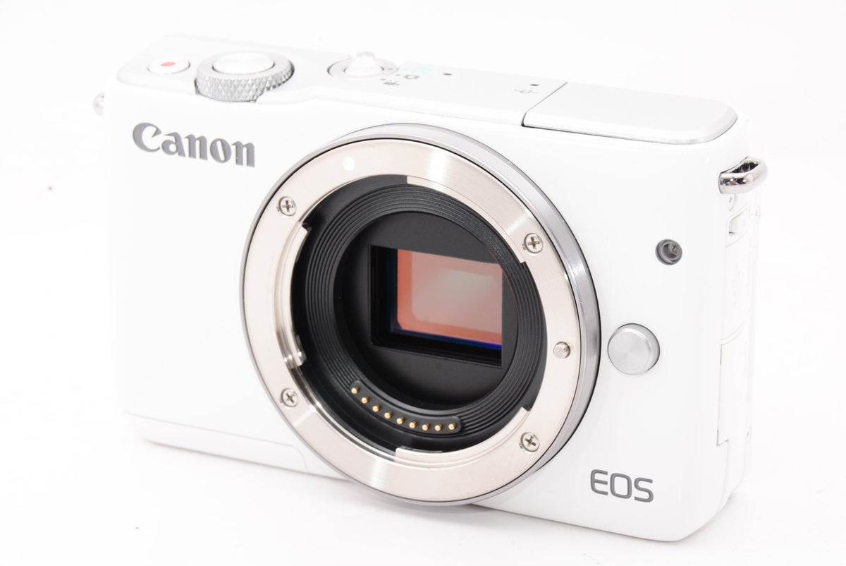 【外観特上級】Canon ミラーレス一眼カメラ EOS M10 レンズキット(ホワイト) EF-M15-45mm F3.5-6.3 IS STM 付属 EOSM10WH-1545ISSTMLK