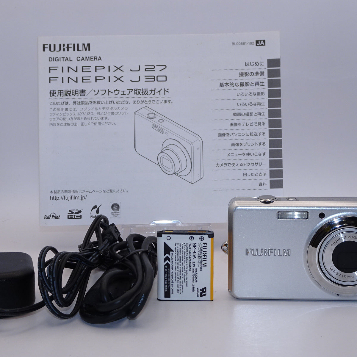 外観特上級】FUJIFILM FinePix (ファインピックス) J30 シルバー