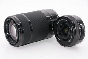 【ほぼ新品】ソニー ミラーレス一眼 α6400 ダブルズームレンズキット SELP1650 F3.5-5.6+SEL55210 F4.5-6.3 SEL55210 ブラック ILCE-6400Y B