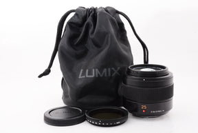 【外観特上級】パナソニック 標準単焦点レンズ マイクロフォーサーズ用 ルミックス LEICA DG SUMMILUX 25mm/F1.4 II ASPH. ブラック H-XA025