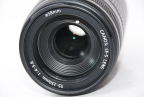 【外観特上級】Canon 望遠レンズ EF-S55-250mm F4-5.6 IS APS-C対応