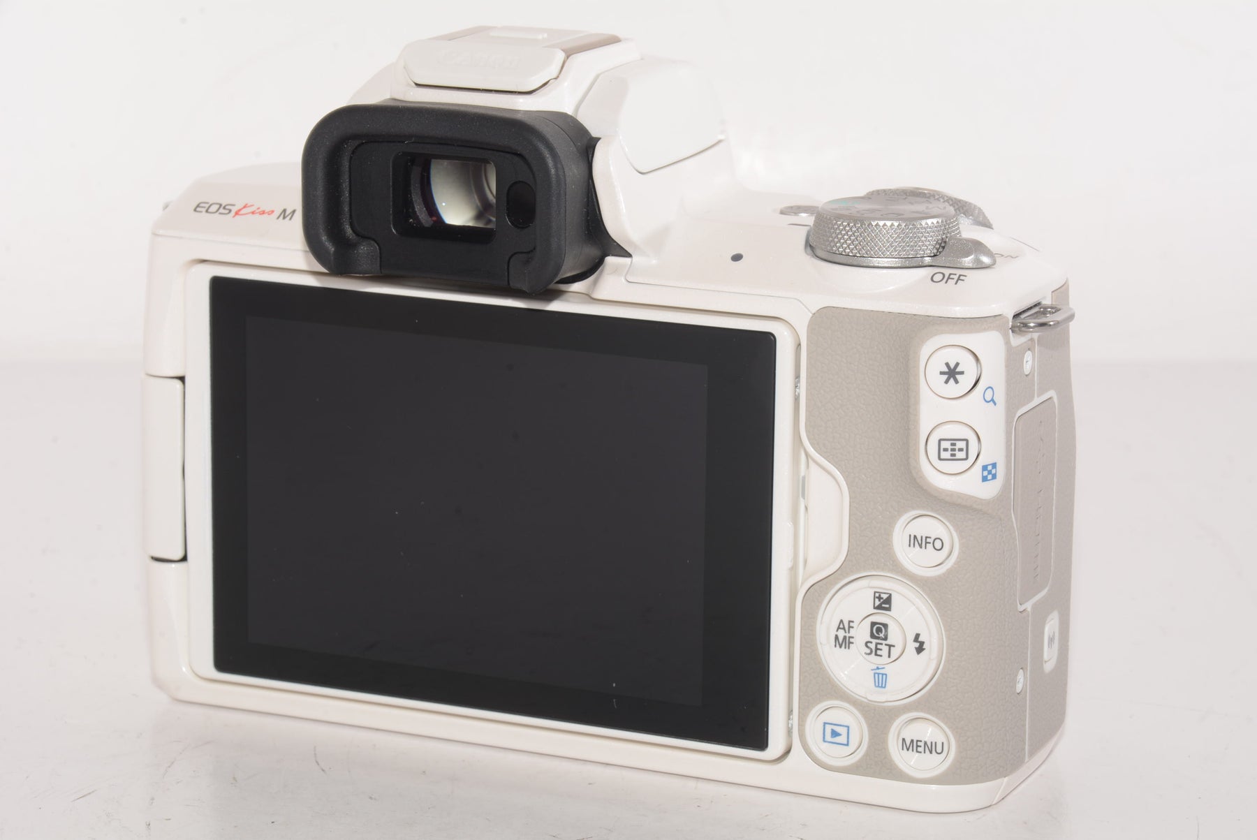 【外観特上級】Canon ミラーレス一眼カメラ EOS Kiss M ボディー ホワイト EOSKISSMWH-BODY
