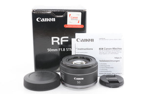 【ほぼ新品】Canon RF50mm F1.8 STM (4514C002)。