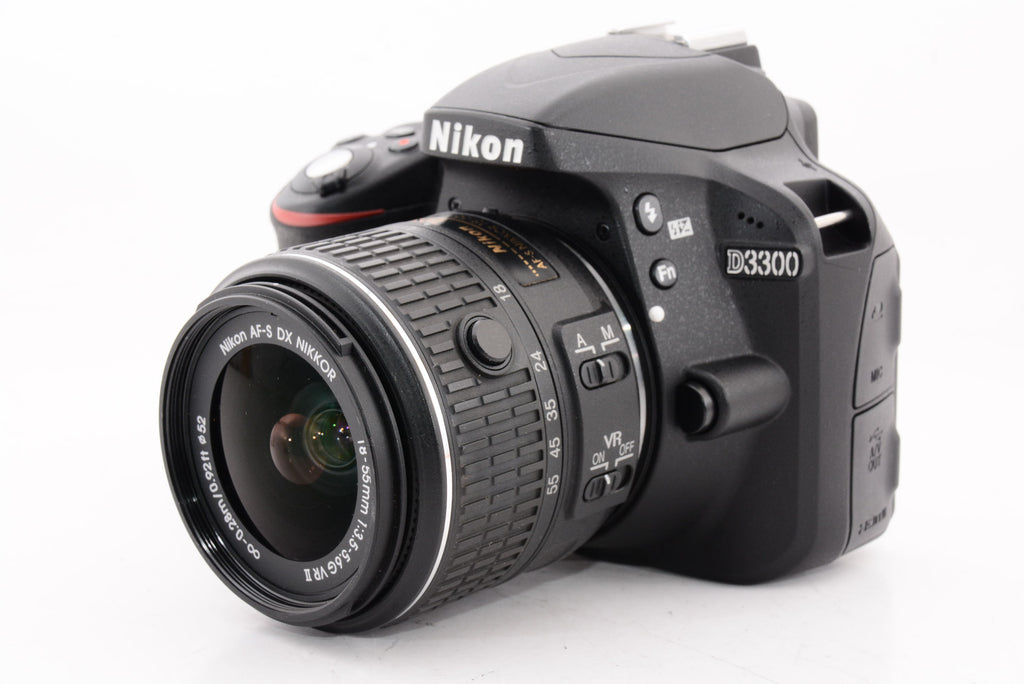 外観特上級】Nikon デジタル一眼レフカメラ D3300 18-55 VR IIレンズキット ブラック D3300LKBK