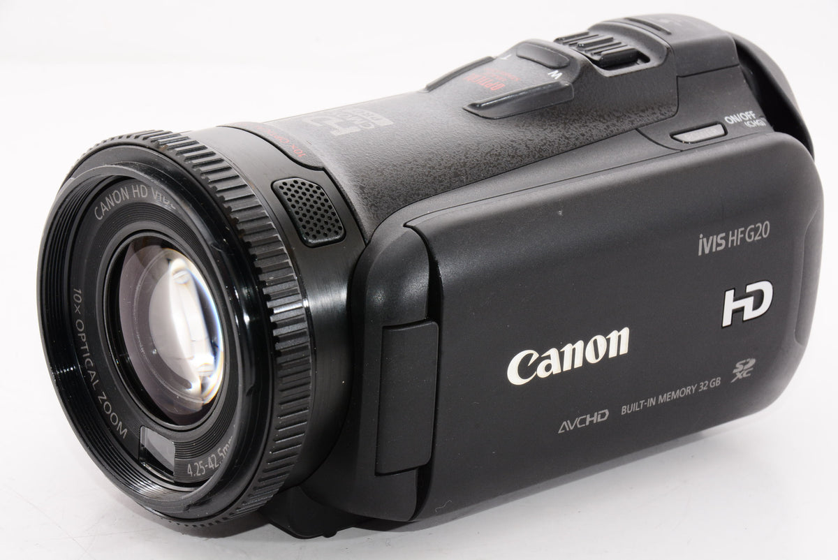 【オススメ】Canon デジタルビデオカメラ iVIS HF G20 光学10倍ズーム 内蔵32GBメモリー ブラック IVISHFG20