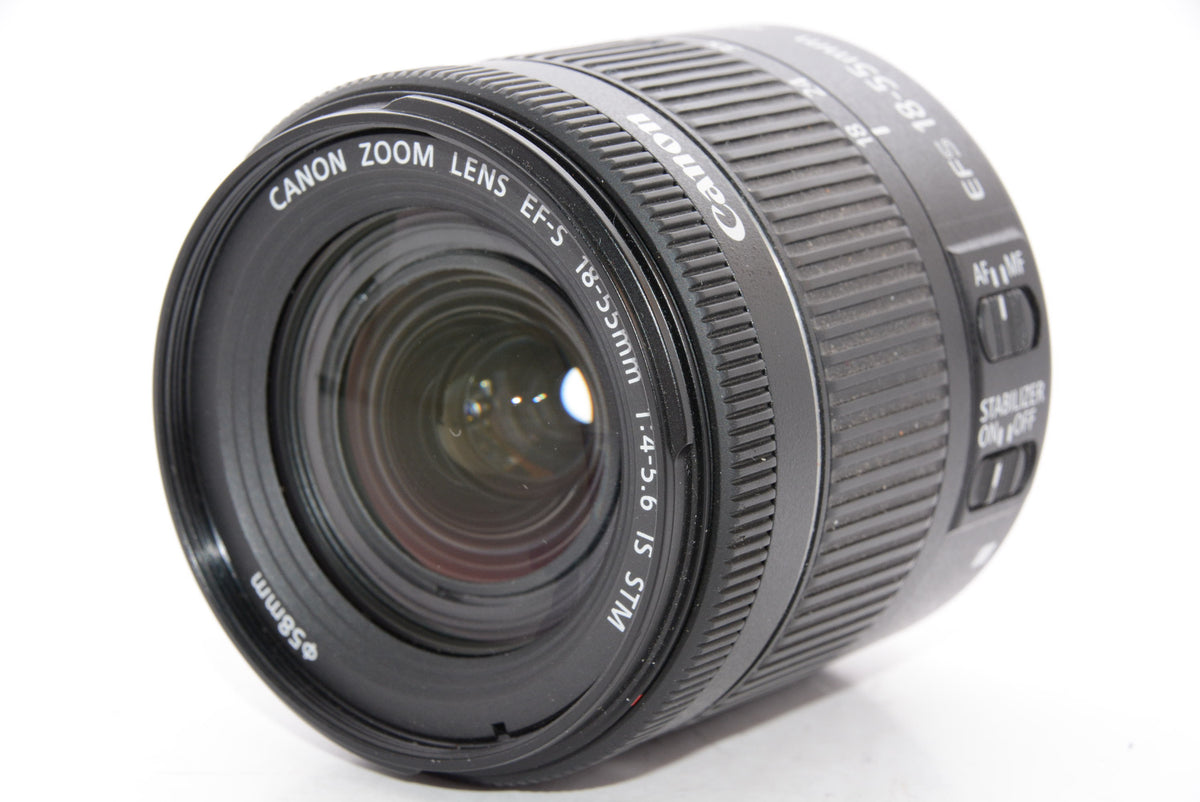 【外観特上級】Canon 標準ズームレンズ EF-S18-55mm F4.0-5.6IS STM APS-C対応