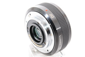 【ほぼ新品】パナソニック 単焦点レンズ マイクロフォーサーズ用 ルミックス G 20mm/F1.7 II ASPH. ブラック H-H020A-K