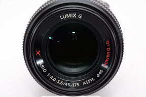 【外観特上級】パナソニック 望遠ズームレンズ マイクロフォーサーズ用 ルミックス G X VARIO PZ 45-175mm/F4.0-5.6 ASPH./POWER O.I.S. ブラック H-PS45175-K