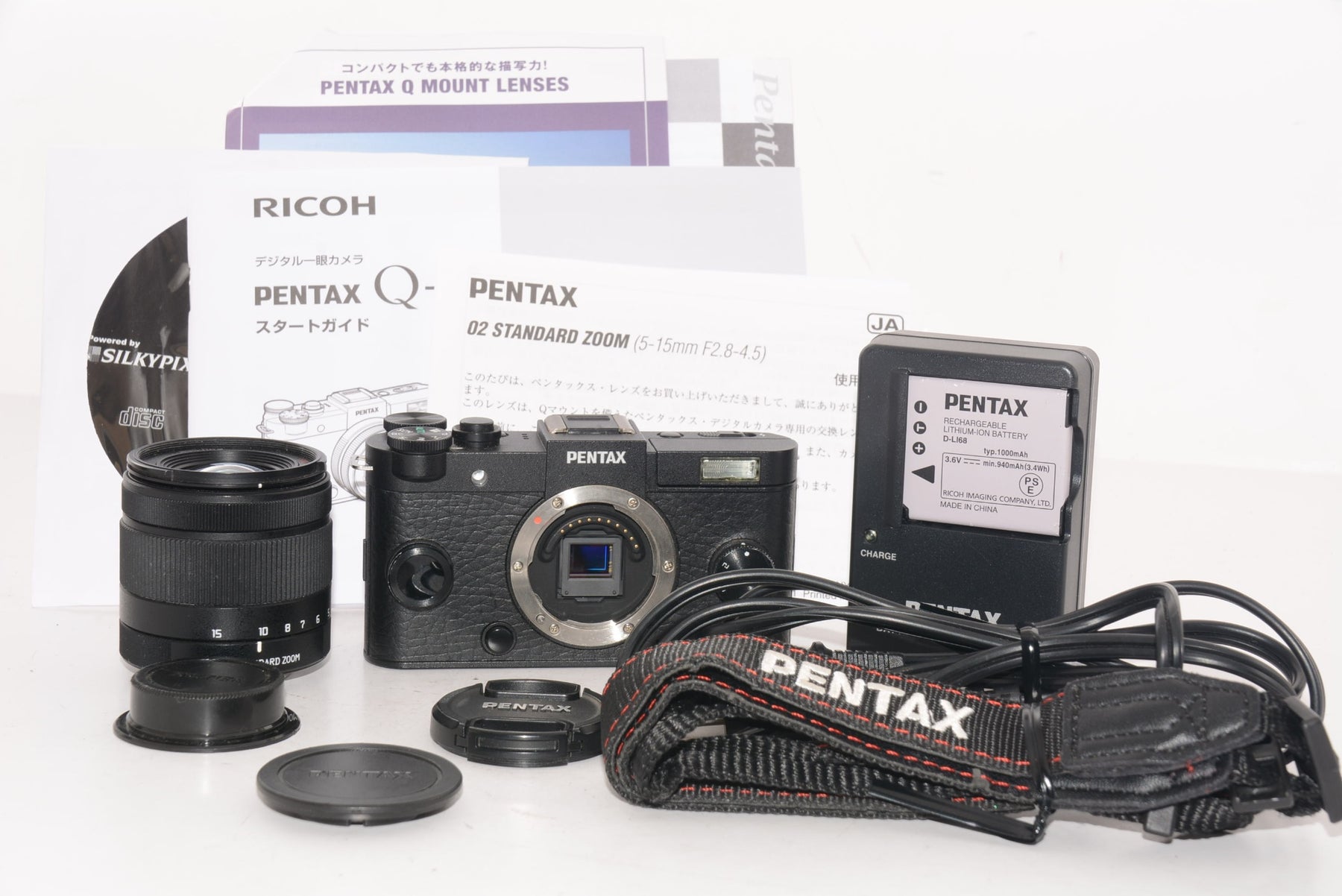 【外観特上級】PENTAX ミラーレス一眼 Q-S1 ズームレンズキット [標準ズーム 02 STANDARD ZOOM] ブラック 06076