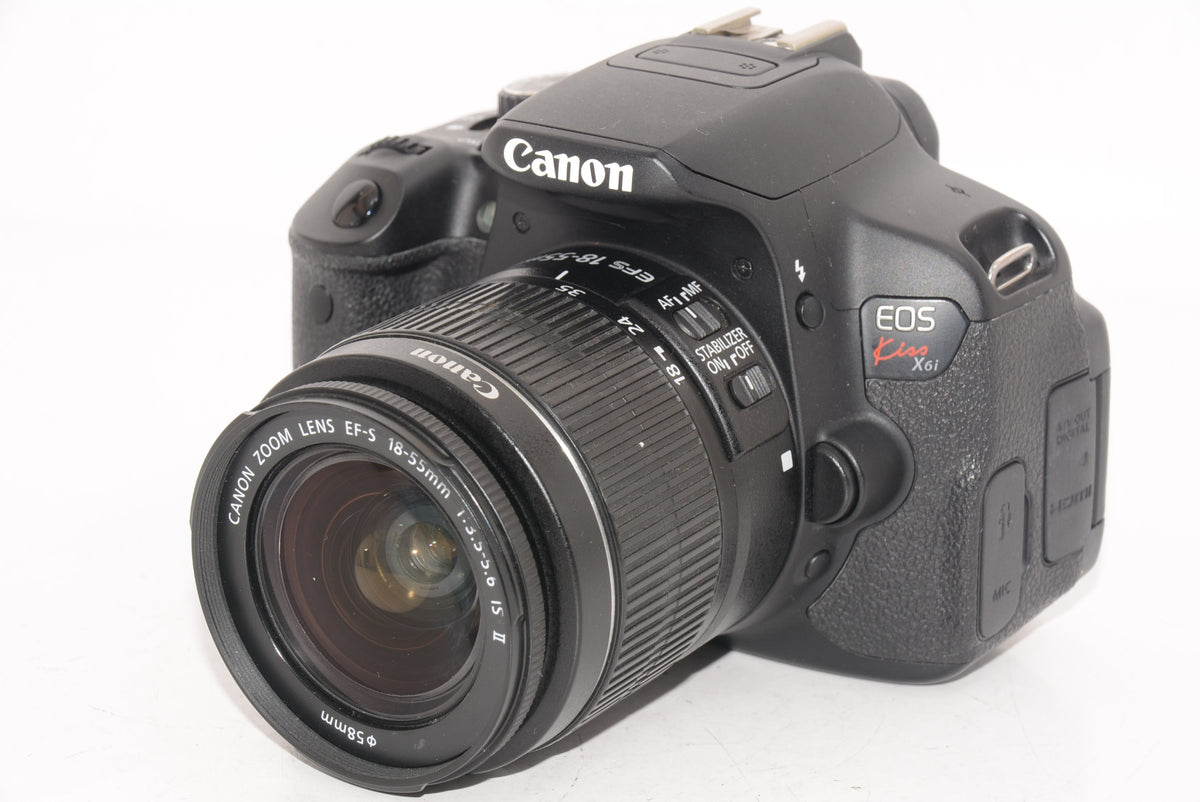 【外観特上級】Canon デジタル一眼レフカメラ EOS Kiss X6i EF-S18-55 IS II レンズキット KISSX6i-1855IS2LK