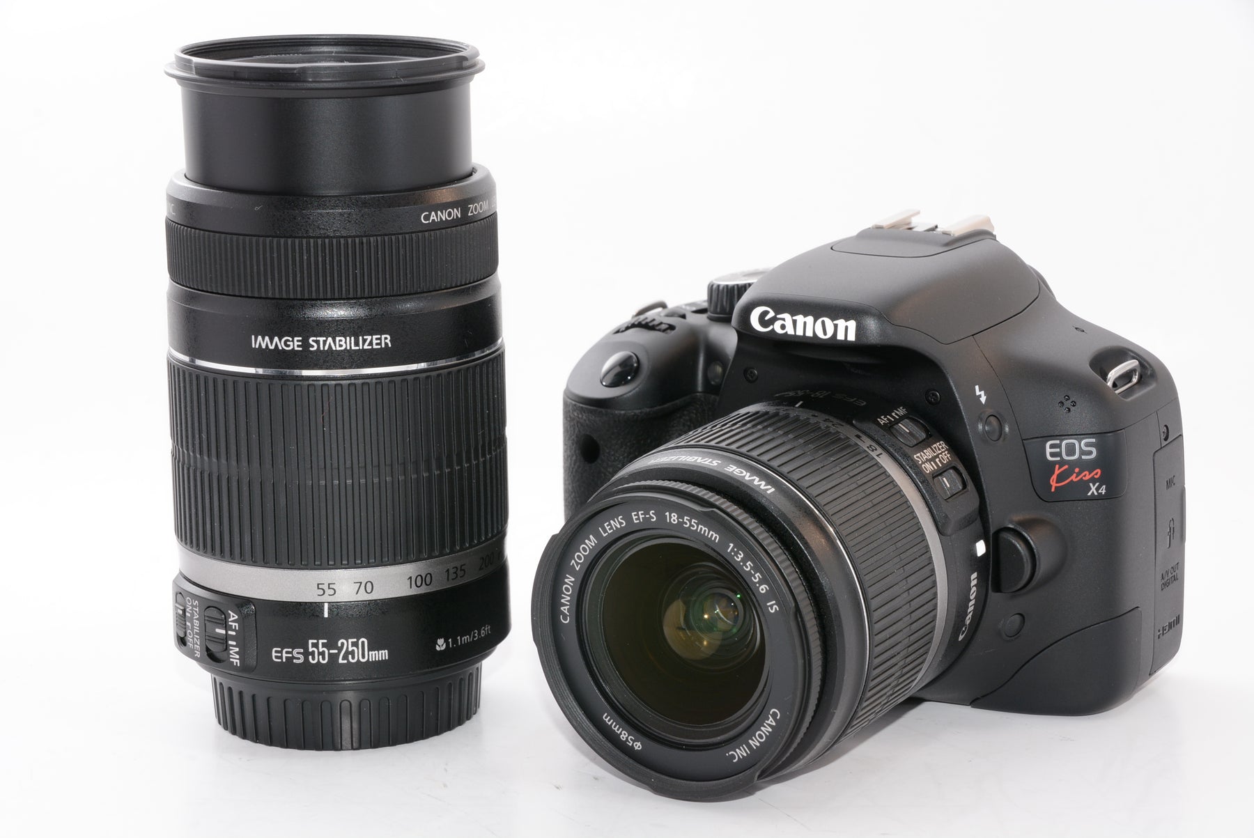 外観特上級】Canon デジタル一眼レフカメラ EOS Kiss X4 ダブルズームキット KISSX4-WKIT