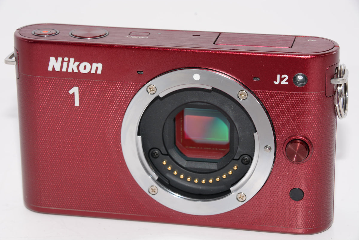 【外観特上級】Nikon ミラーレス一眼カメラ Nikon 1 (ニコンワン) J2 標準ズームレンズキット レッド N1J2HLKRD