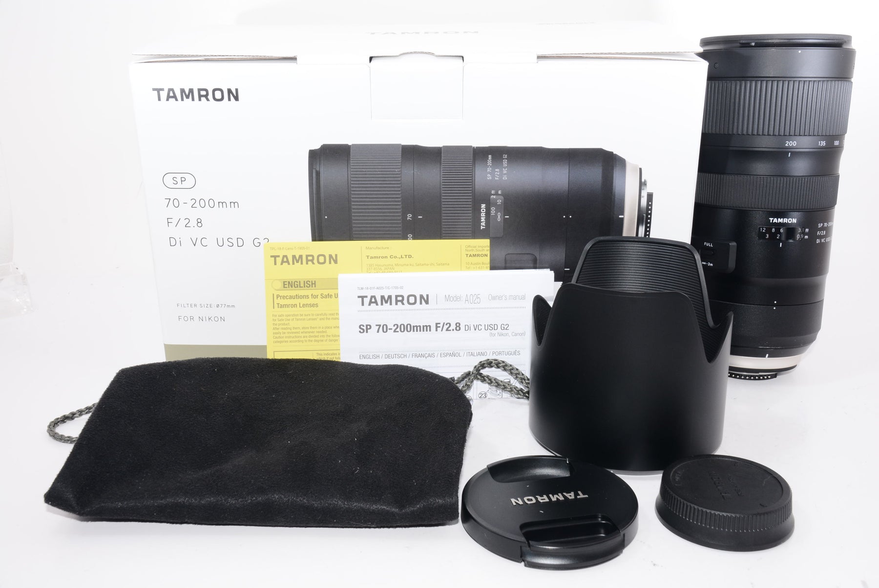 【外観特上級】TAMRON 大口径望遠ズームレンズ SP 70-200mm F2.8 Di VC USD G2 ニコン用 フルサイズ対応 A025N