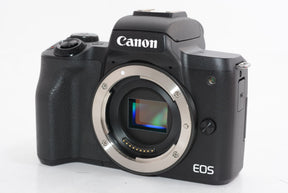 【ほぼ新品】Canon ミラーレス一眼カメラ EOS Kiss M2 ダブルズームキット ブラック KISSM2BK-WZK