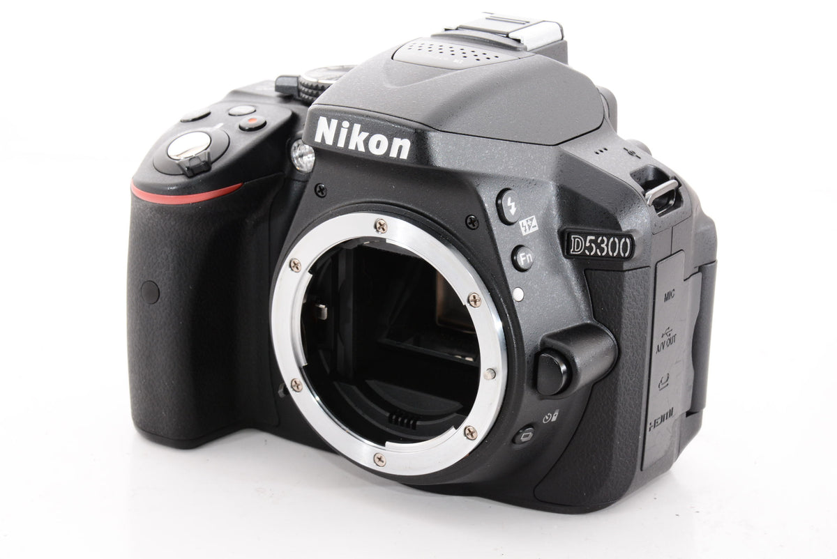 【外観特上級】Nikon デジタル一眼レフカメラ D5300 ダブルズームキット ブラック 2400万画素 3.2型液晶 D5300WZBK