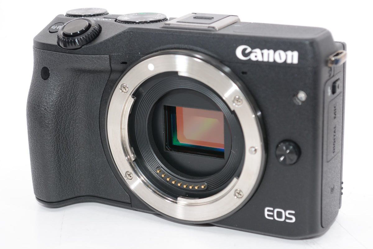 【外観特上級】Canon ミラーレス一眼カメラ EOS M3 ダブルズームキット(ブラック) EF-M18-55mm F3.5-5.6 IS STM EF-M55-200mm F4.5-6.3 IS STM 付属 EOSM3BK-WZK