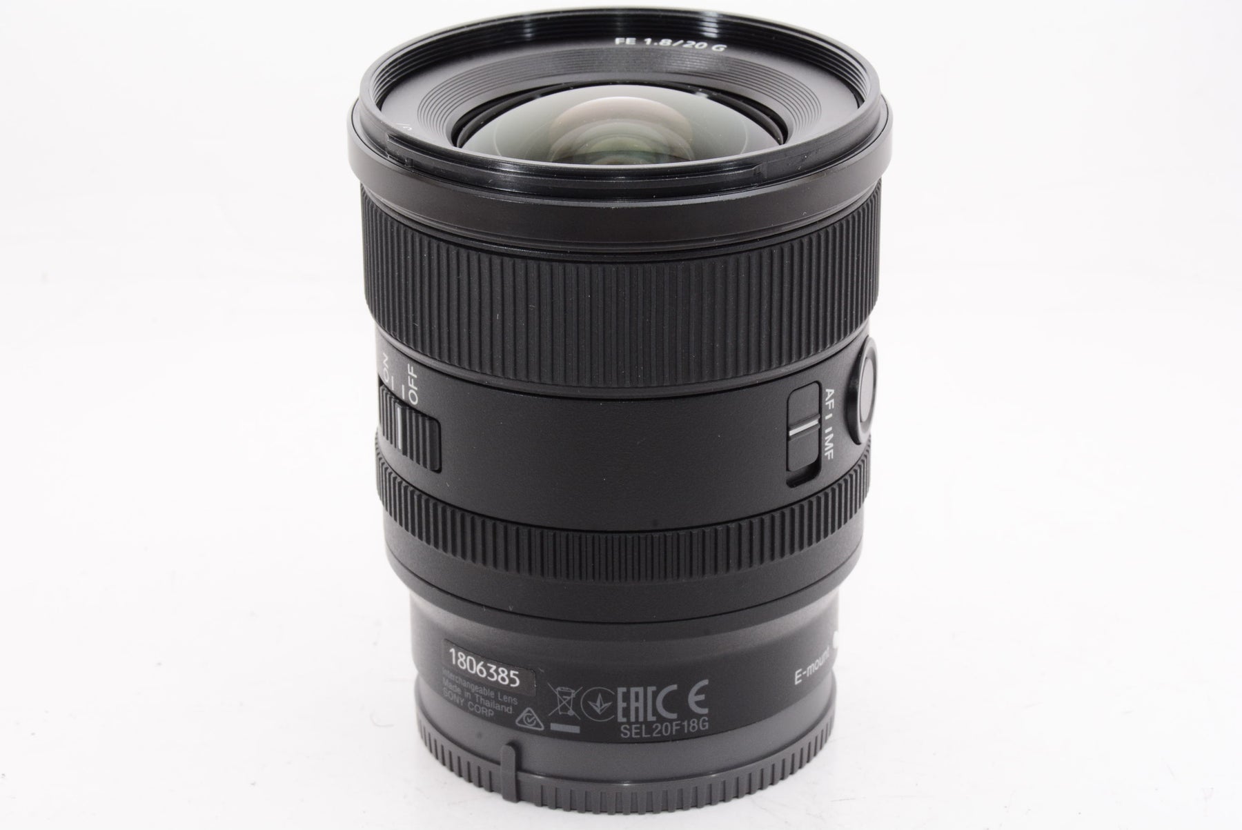 【ほぼ新品】ソニー SONY 単焦点レンズ FE 20mm F1.8 G Eマウント35mmフルサイズ対応 SEL20F18G