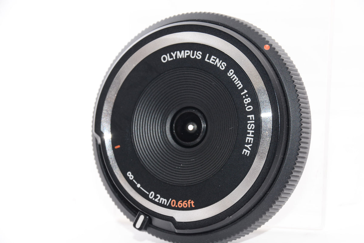 【外観特上級】OLYMPUS ミラーレス一眼 9mm f8 フィッシュアイ ボディキャップレンズ ブラック BCL-0980 BLK