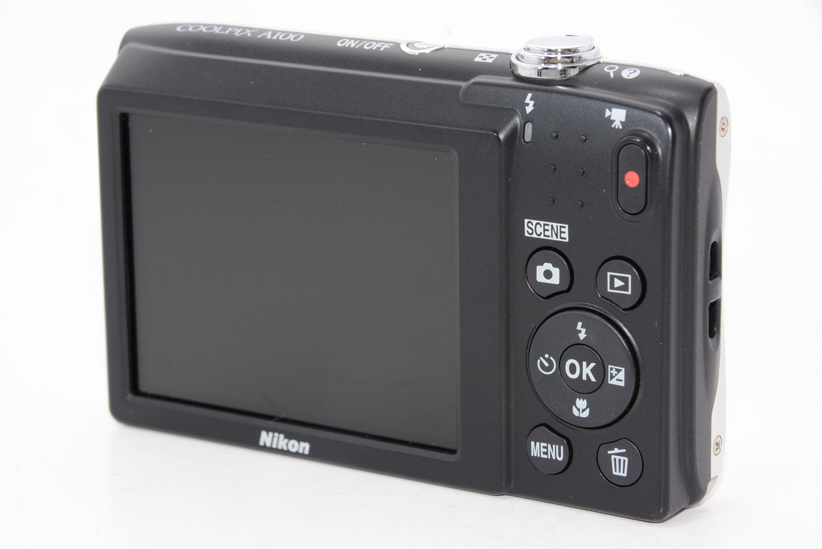 【外観特上級】Nikon デジタルカメラ COOLPIX A100 光学5倍 2005万画素 シルバー A100SL