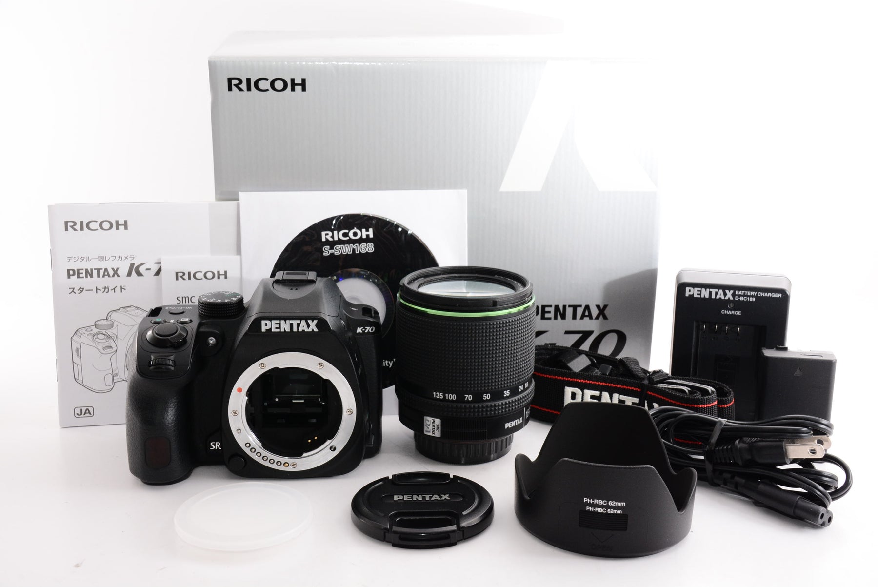 外観特上級】PENTAX K-70 18-135mmWRレンズキット ブラック デジタル一眼レフカメラ 超高感度・高画質 2424万画素A