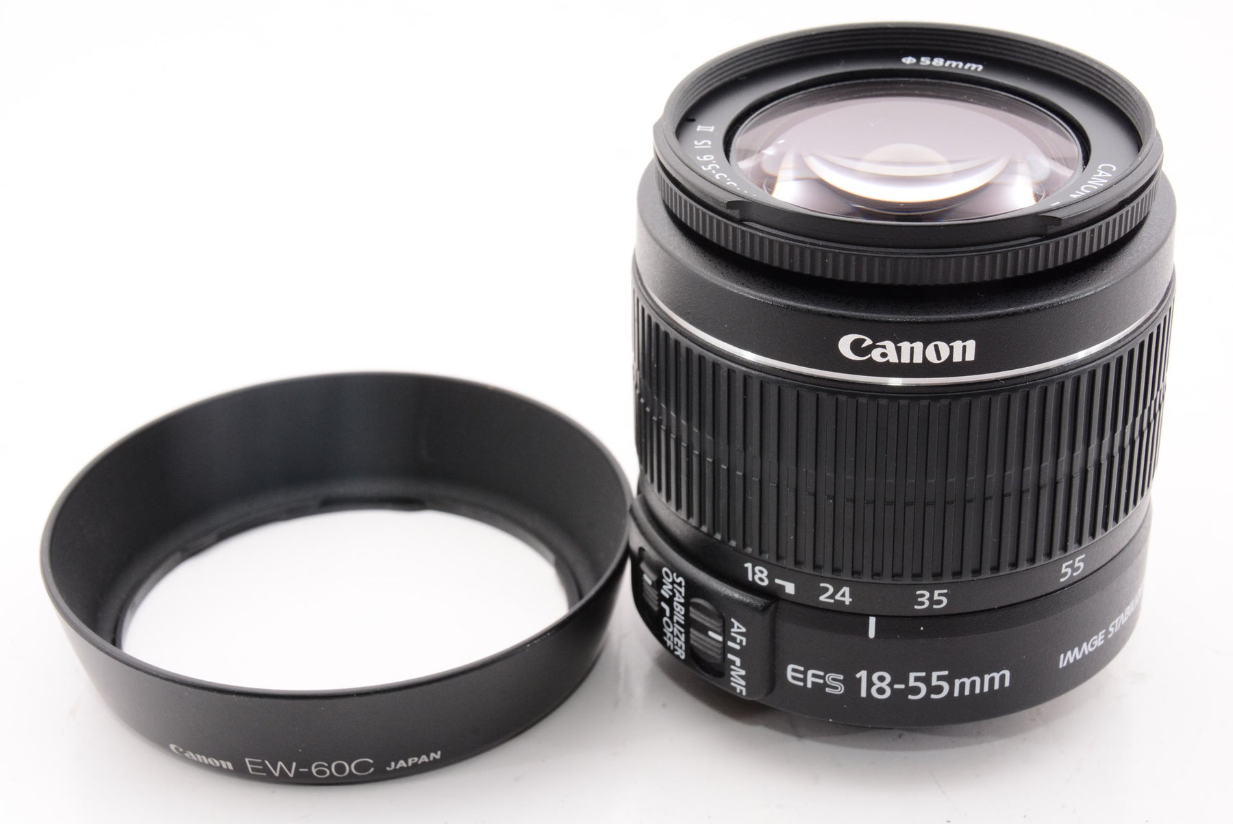 【外観特上級】Canon 標準ズームレンズ EF-S18-55mm F3.5-.5.6 IS II APS-C対応