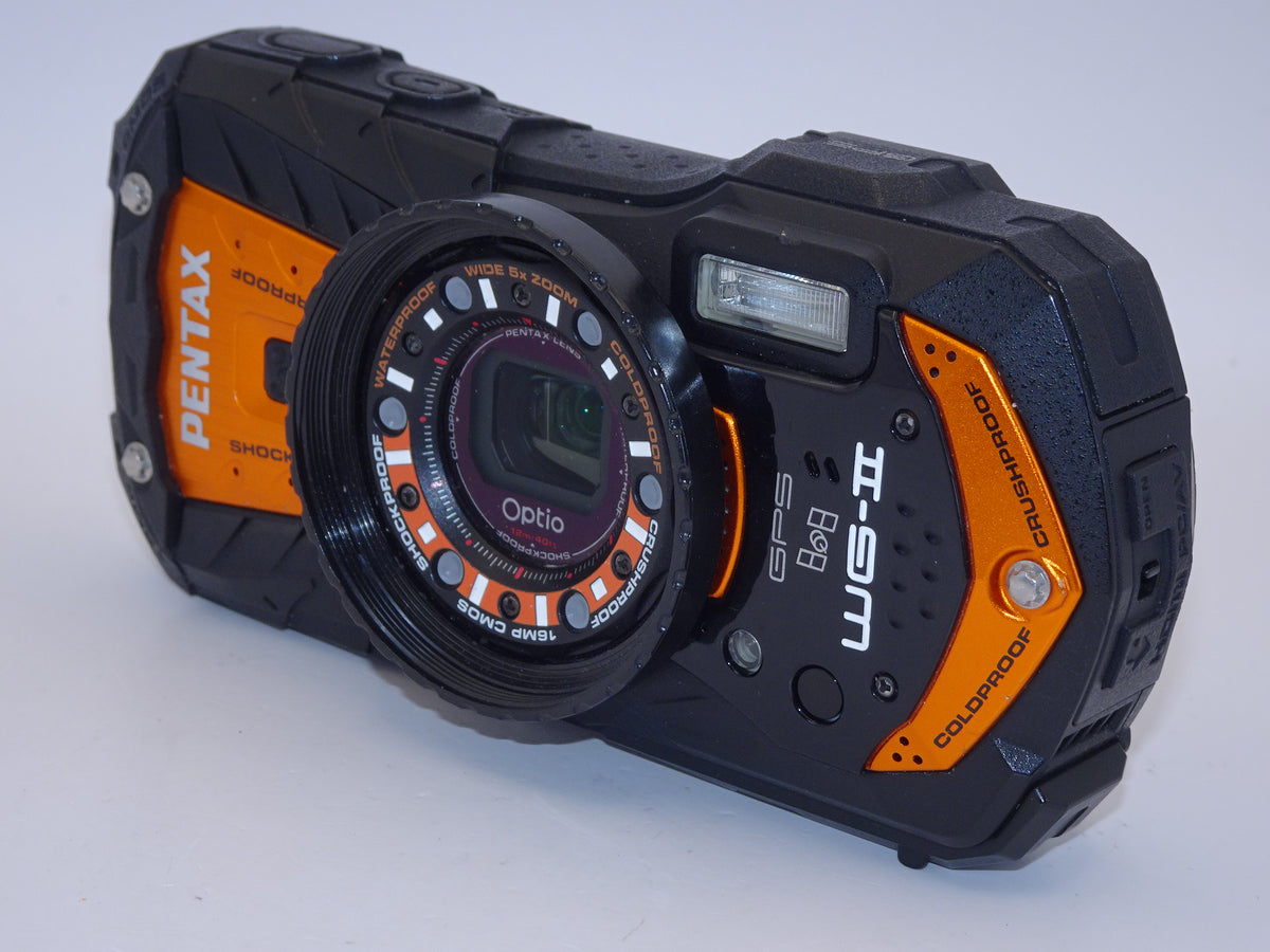 【外観並級】PENTAX 防水デジタルカメラ Optio WG-2GPS (シャイニーオレンジ) OPTIOWG-2GPSOR