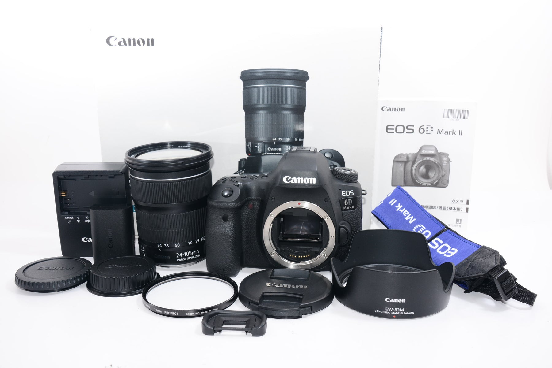 【外観特上級】Canon デジタル一眼レフカメラ EOS 6D Mark II EF24-105 IS STM レンズキット EOS6DMK2-24105ISSTMLK