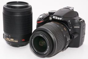 【オススメ】Nikon デジタル一眼レフカメラ D3200 200mmダブルズームキット 18-55mm/55-200mm付属 ブラック D3200WZ200BK