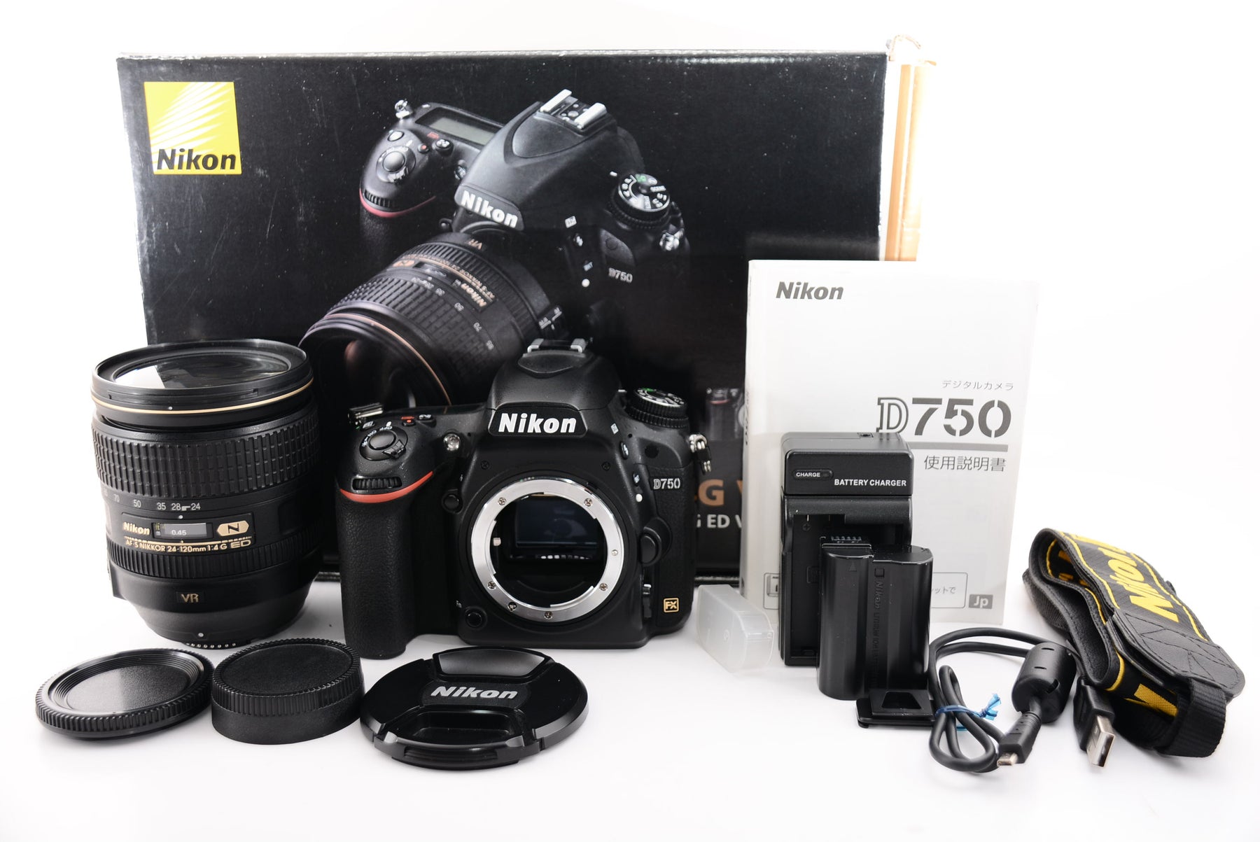 【外観特上級】Nikon デジタル一眼レフカメラ D750 24-120VR レンズキット AF-S NIKKOR 24-120mm f/4G ED  VR 付属 D750LK24-120