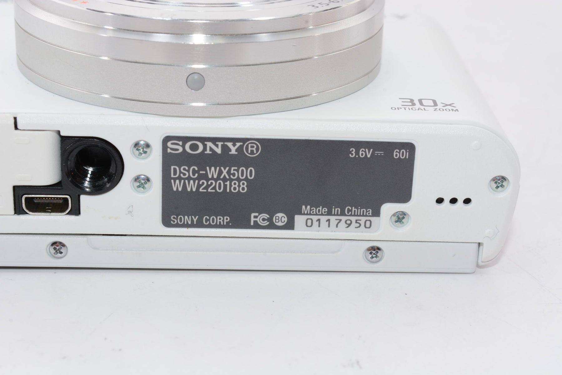 【外観特上級】ソニー SONY デジタルカメラ DSC-WX500ホワイト Cyber-shot