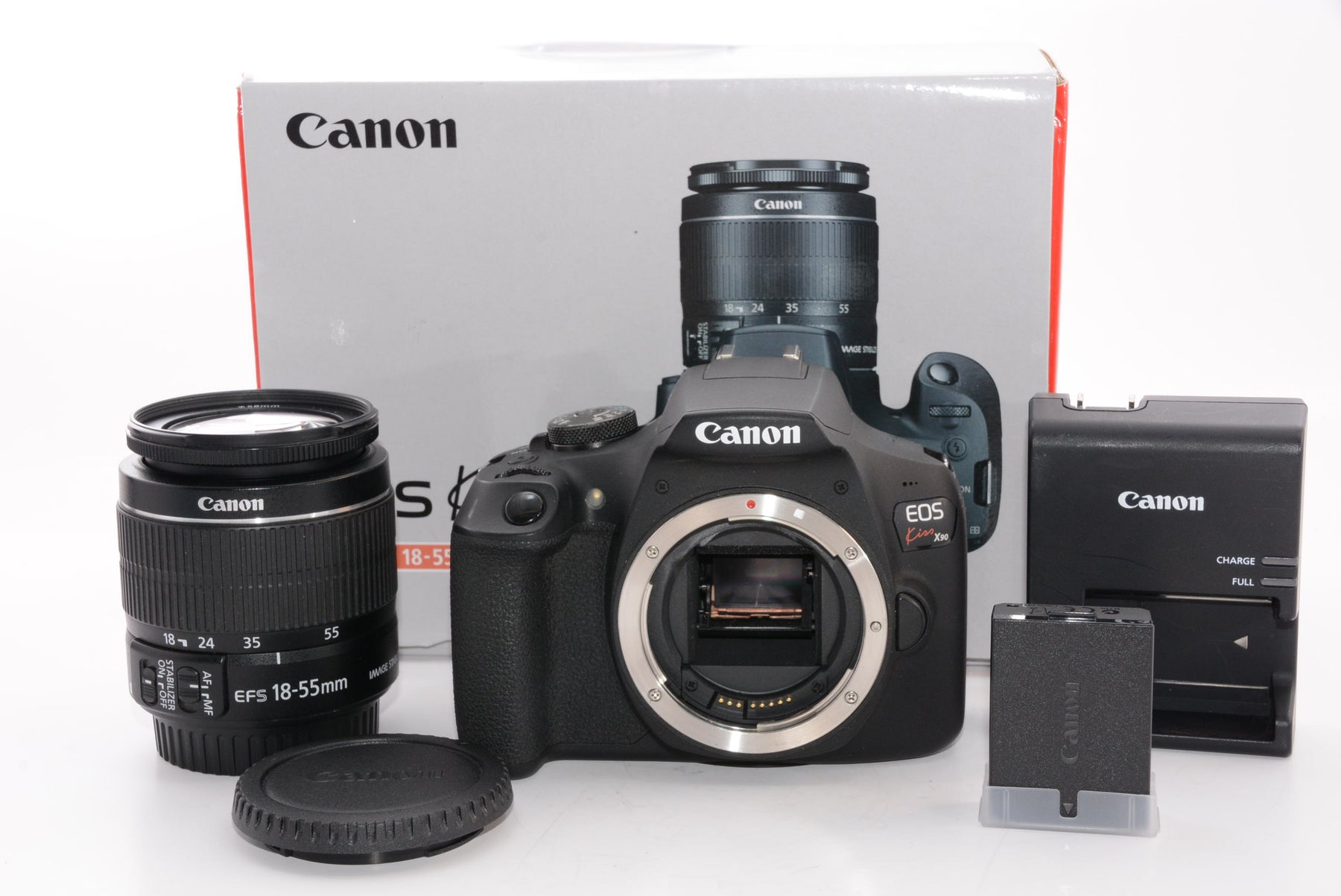 【外観特上級】Canon デジタル一眼レフカメラ EOS Kiss X90 標準ズームキット EOSKISSX901855IS2LK