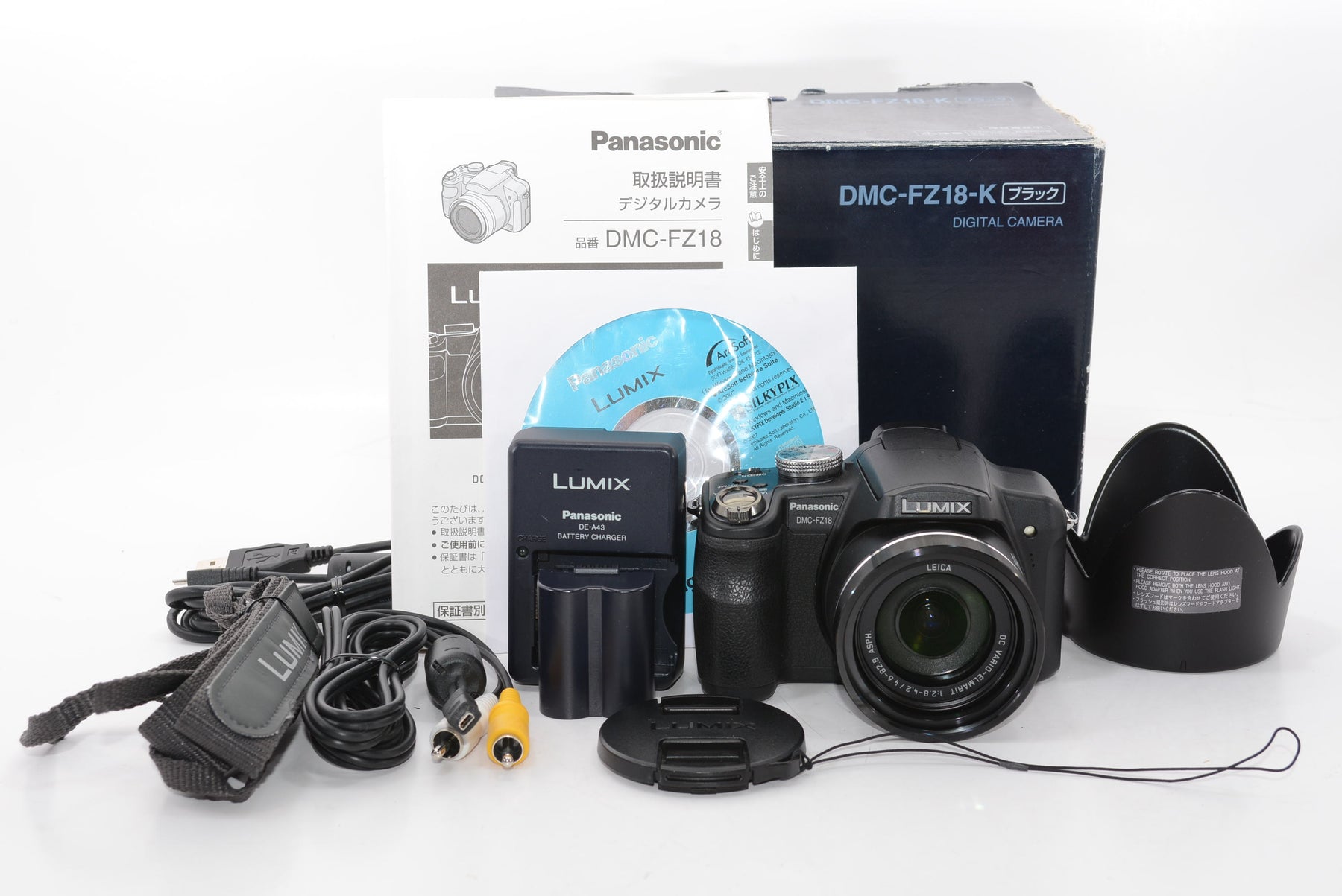 【外観特上級】パナソニック デジタルカメラ LUMIX (ルミックス) ブラック DMC-FZ18-K