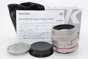 【外観特上級】PENTAX リミテッドレンズ 標準単焦点マクロレンズ HD PENTAX-DA35mmF2.8 Macro Limited シルバー Kマウント APS-Cサイズ