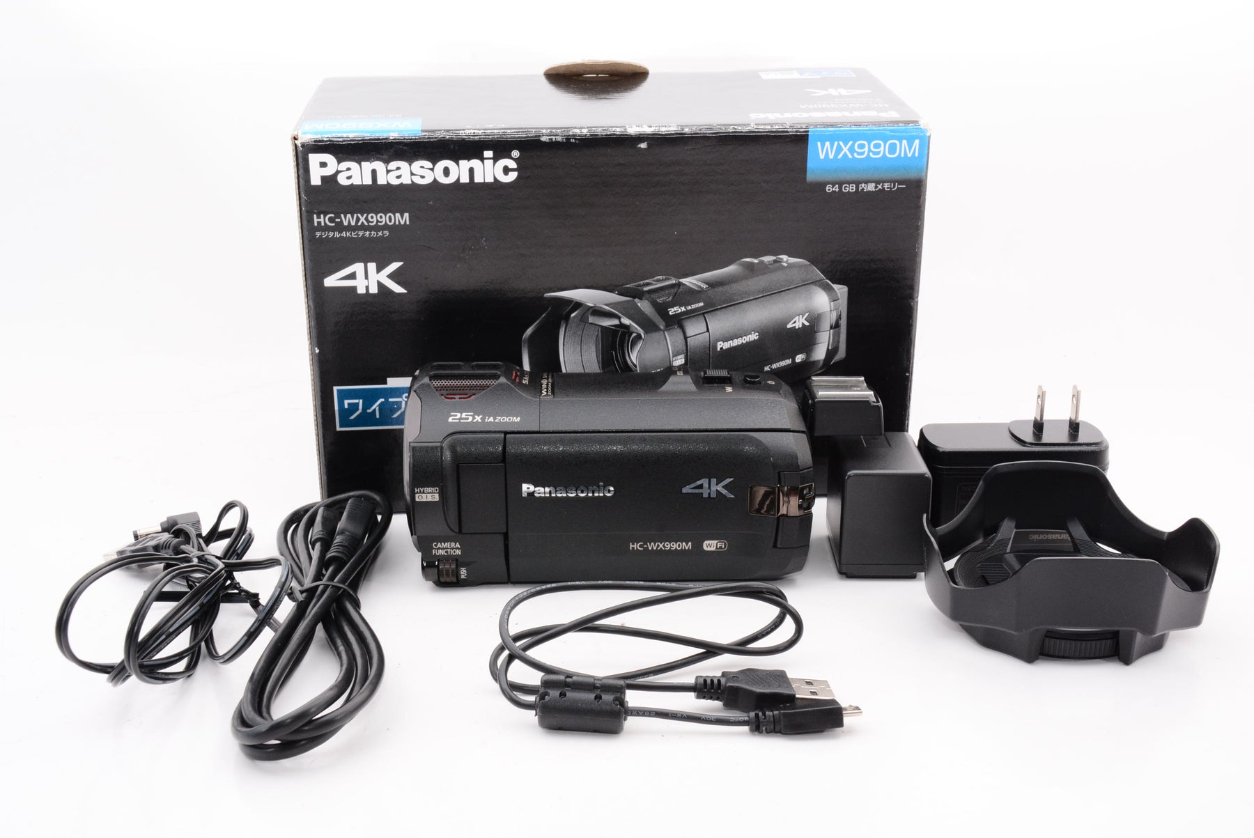 外観特上級】パナソニック デジタル4Kビデオカメラ WX990M 64GB ワイプ ...