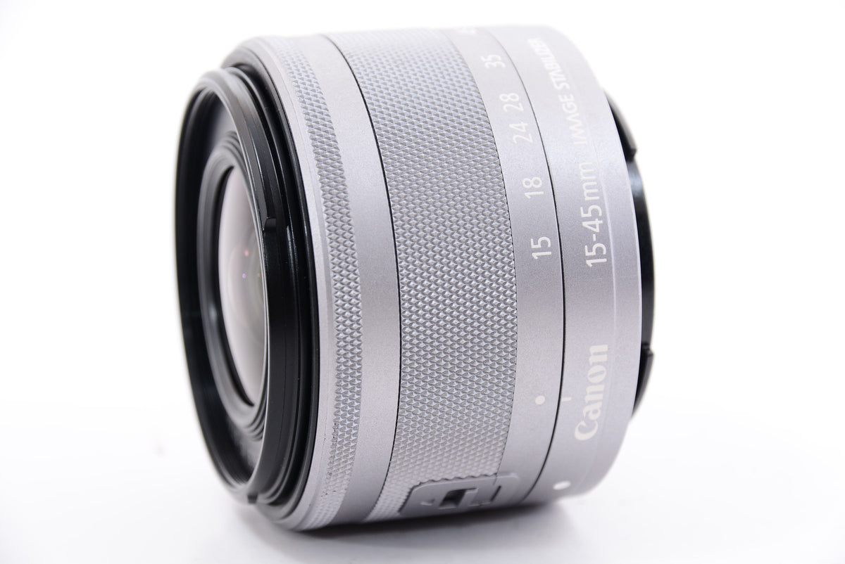 【外観特上級】Canon 標準ズームレンズ EF-M15-45mm F3.5-6.3IS STM(シルバー) ミラーレス一眼対応 EF-M15-45ISSTMSL