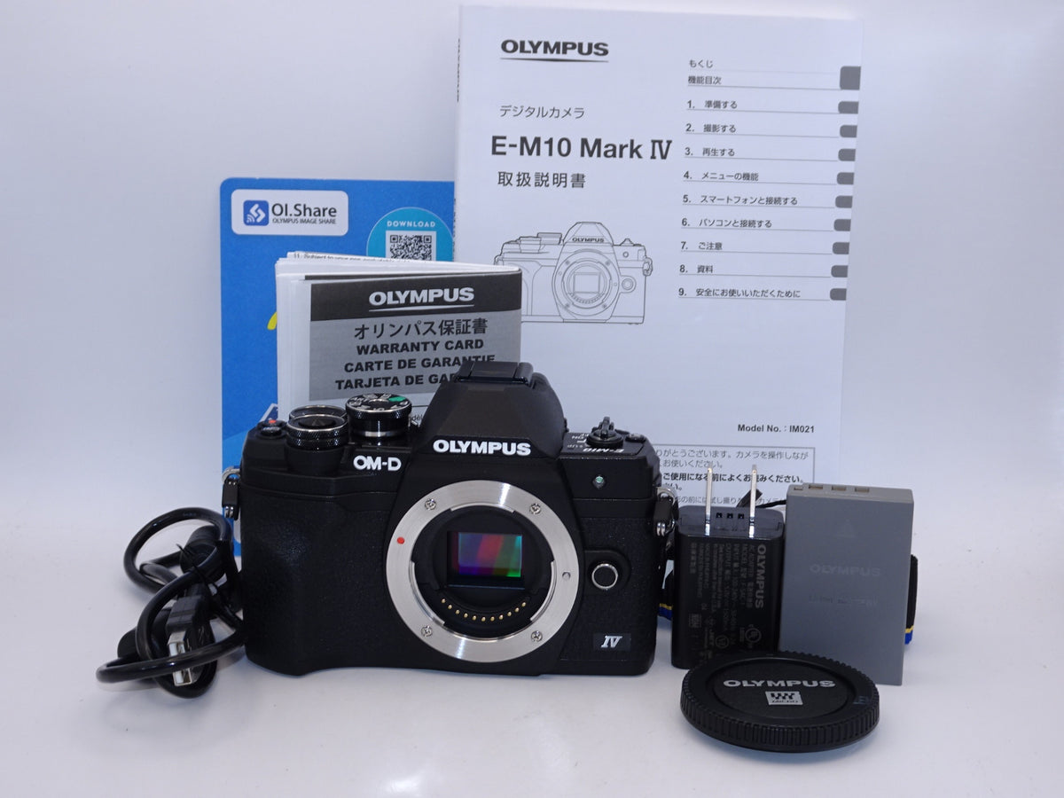 【外観特上級】OLYMPUS ミラーレス一眼カメラ OM-D E-M10 MarkIVボディー ブラック