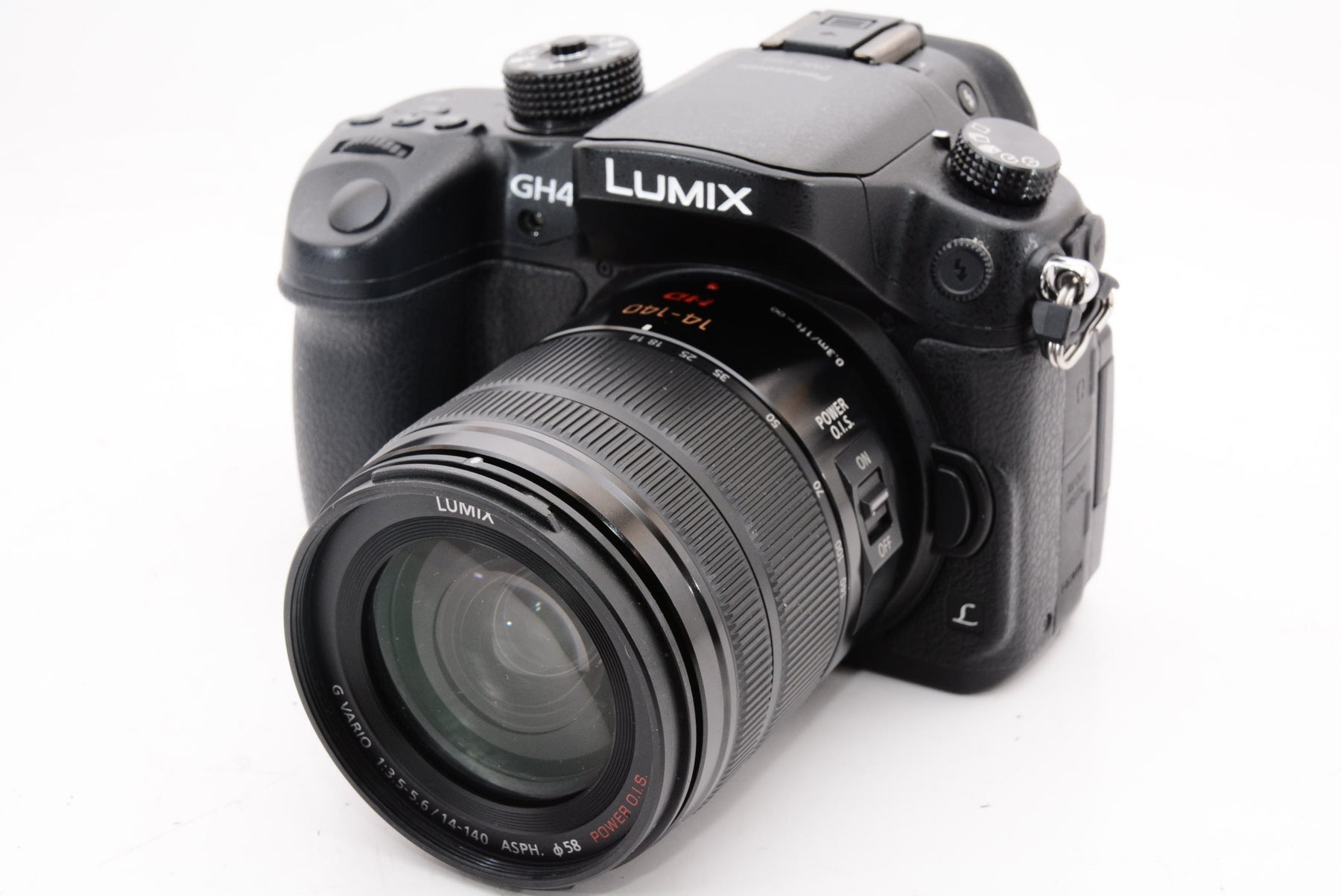 【外観特上級】パナソニック ミラーレス一眼カメラ ルミックス GH4 レンズキット 標準ズームレンズ付属 ブラック DMC-GH4H-K
