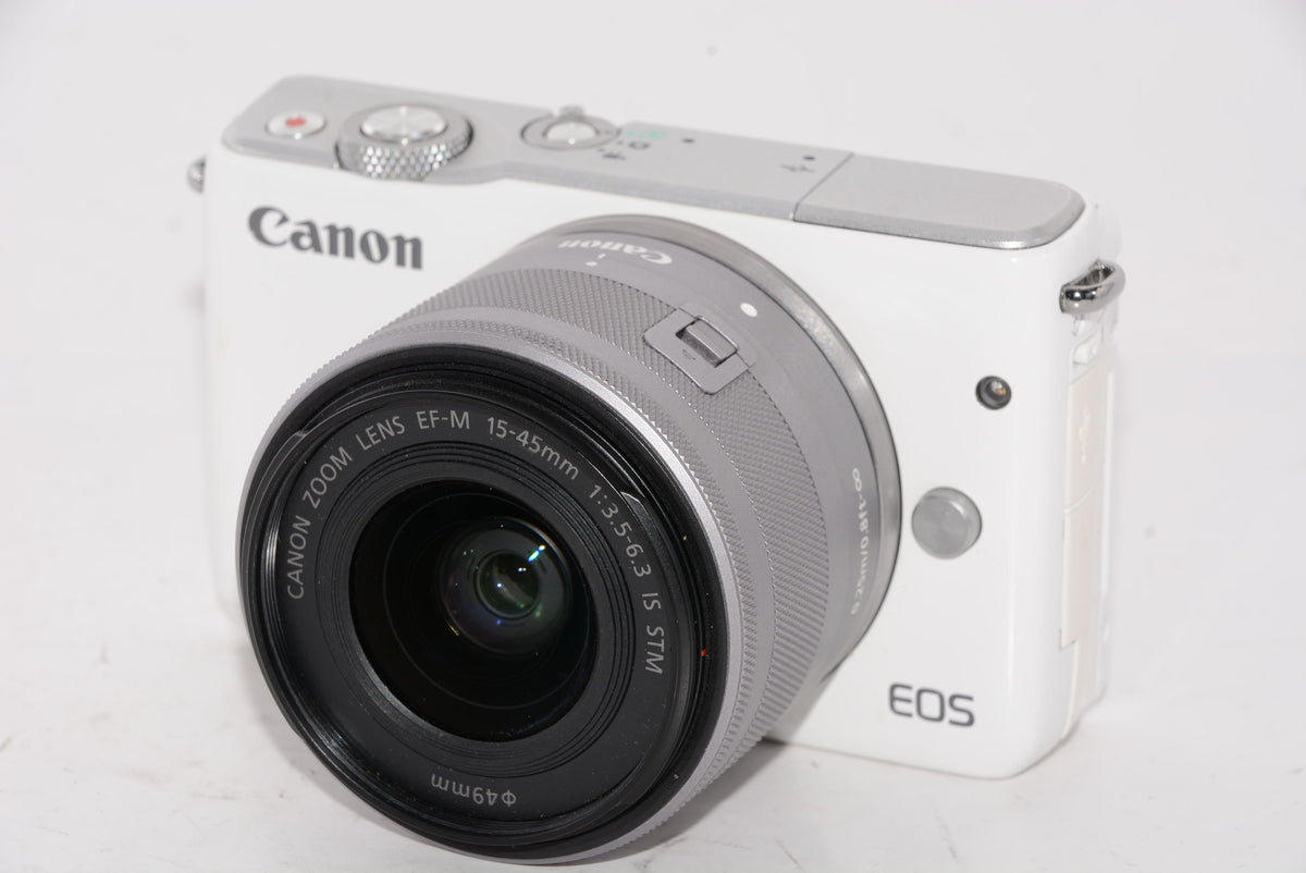 【外観特上級】Canon ミラーレス一眼カメラ EOS M10 ダブルズームキット(ホワイト)