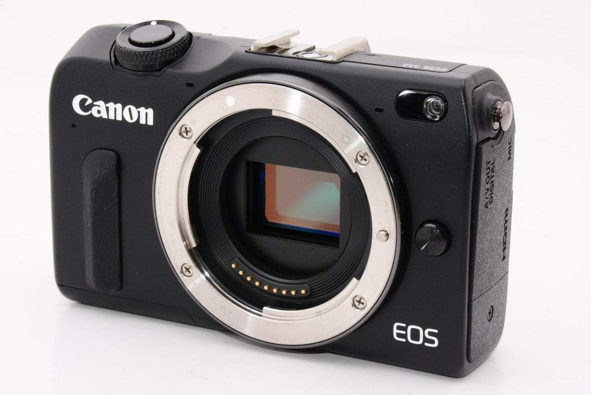 【外観特上級】Canon ミラーレス一眼カメラ EOS M2 ダブルレンズキット(ブラック) EF-M18-55mm F3.5-5.6 IS STM EF-M22mm F2 STM付属  EOSM2BK-WLK