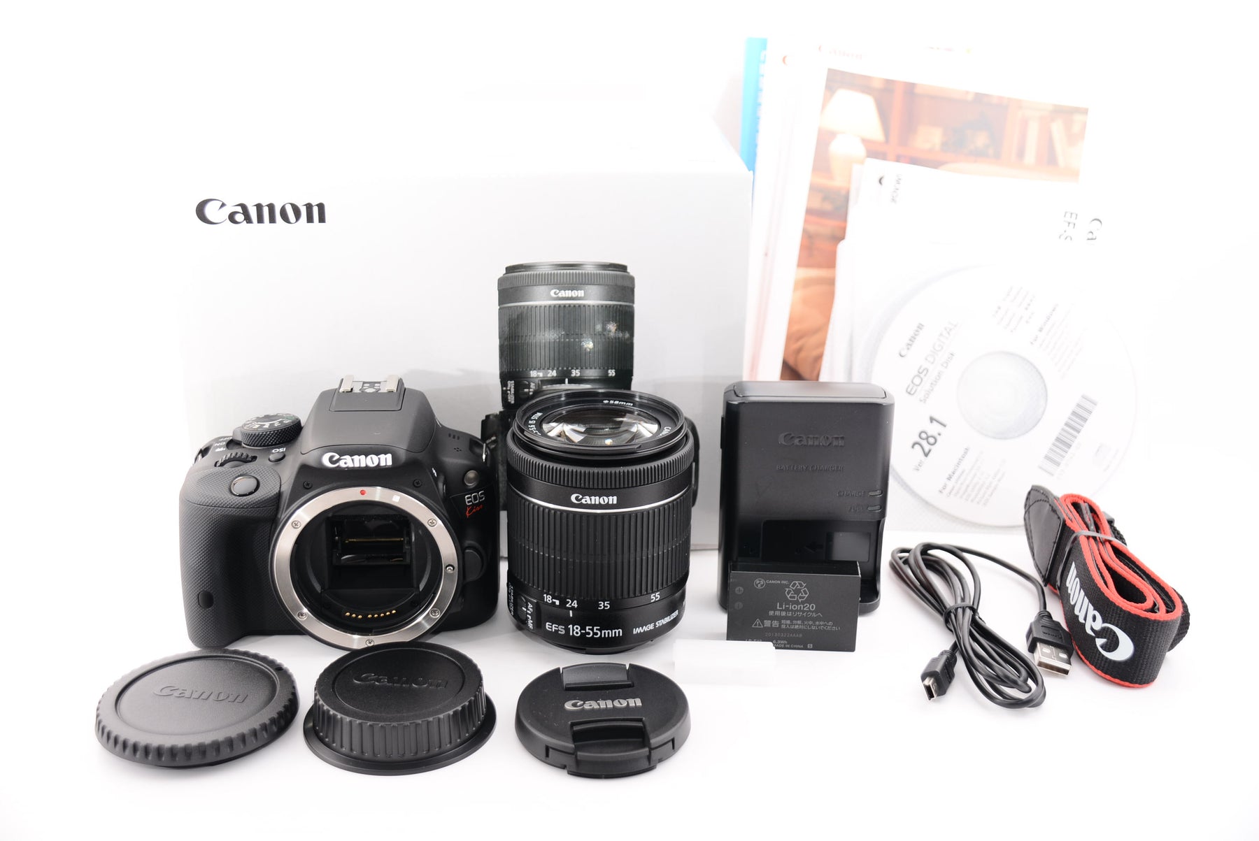 外観特上級】Canon デジタル一眼レフカメラ EOS Kiss X7 レンズキット EF-S18-55mm F3.5-5.6 IS ST