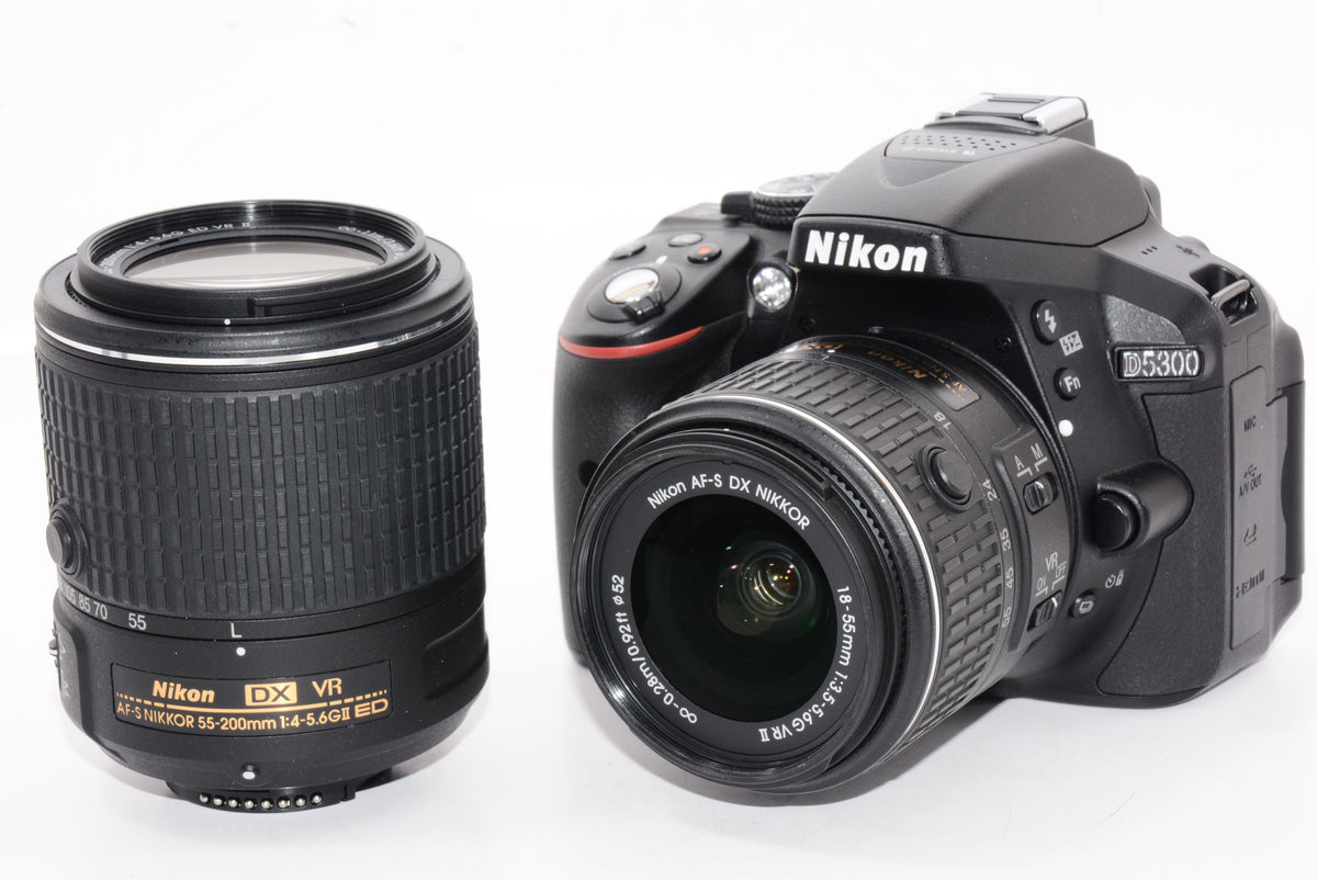 【外観特上級】Nikon デジタル一眼レフカメラ D5300 ダブルズームキット2 ブラック